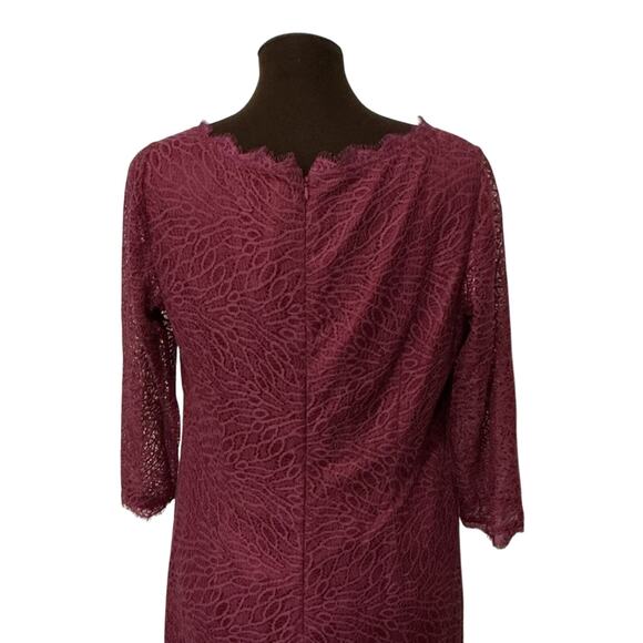 Adrianna Papell Women’s Lace Purple Event Dinner Wedding Guest Dress Size 14 - Picture 6 of 9